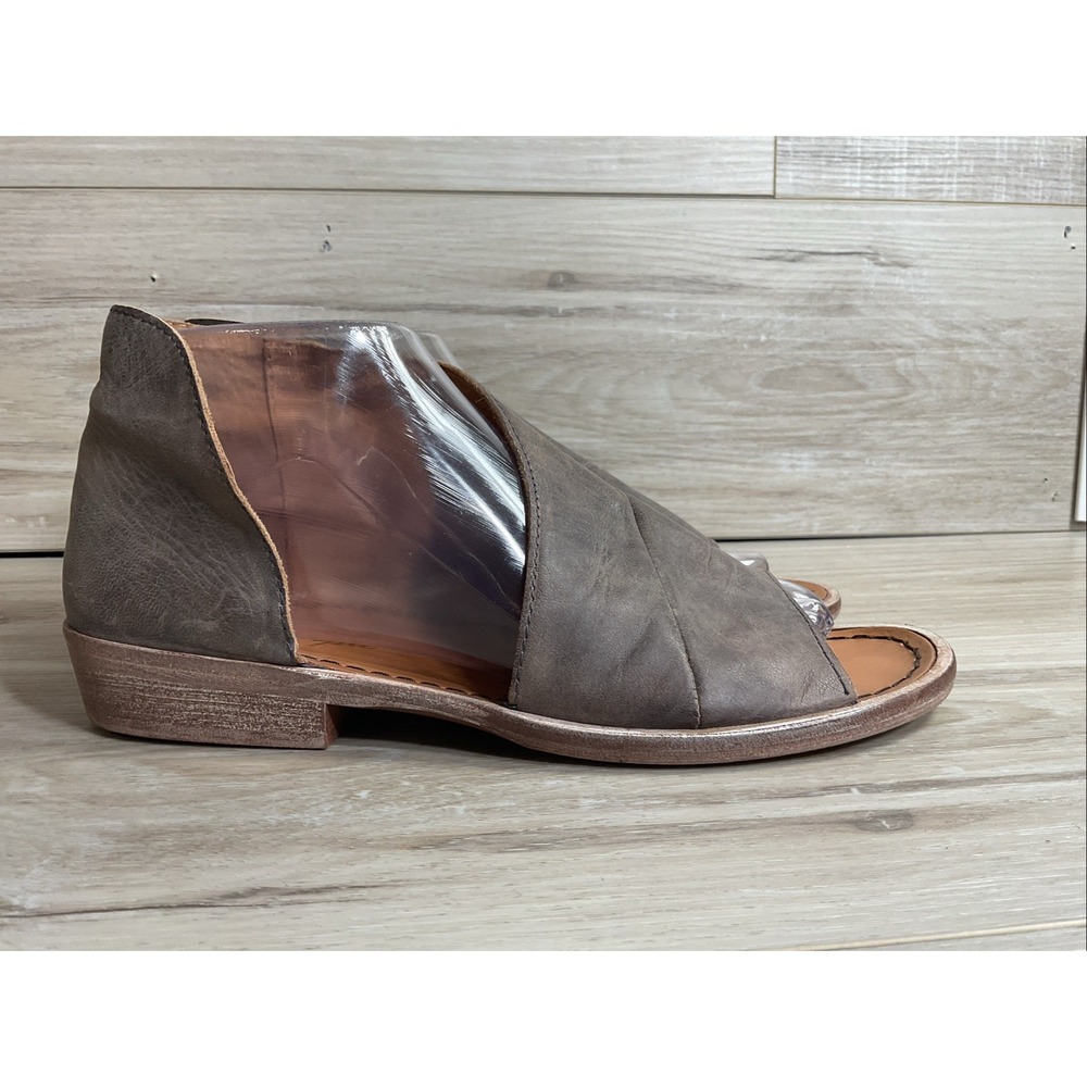 Free People Mont Blanc Leather Sandals Womens 38 7.5 Dorsay Boho Coastal Cowgirl - Picture 1 of 7